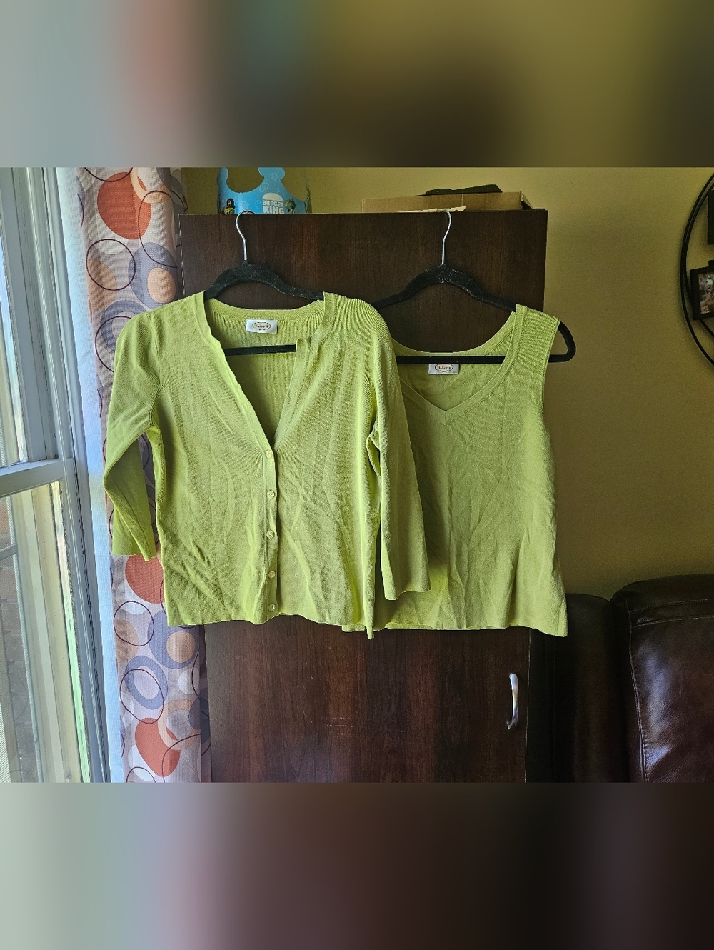 Talbots Green Tank Top And Cardiagn 2 Piece Set